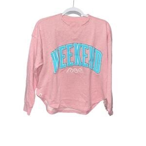 Simply Southern Women's Pink and Blue Oversized top  Size S